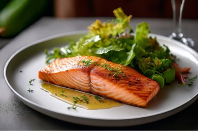 Plato de salmón