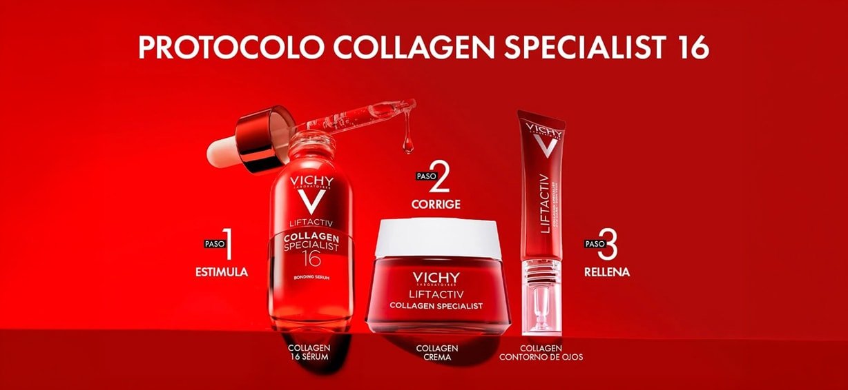 Productos antiedad Vichy Collagen Specialist.