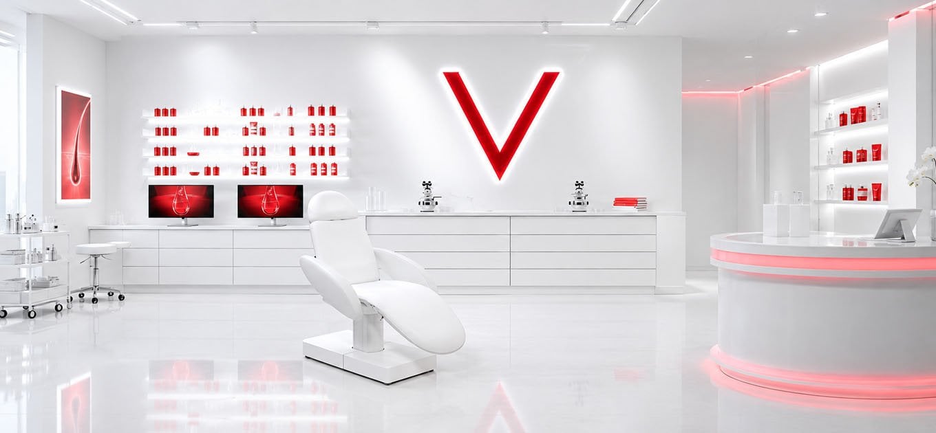 Salón con productos Vichy para el cabello