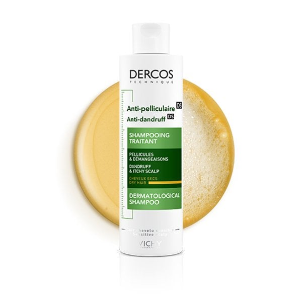 Shampoo dercos para caspa seca