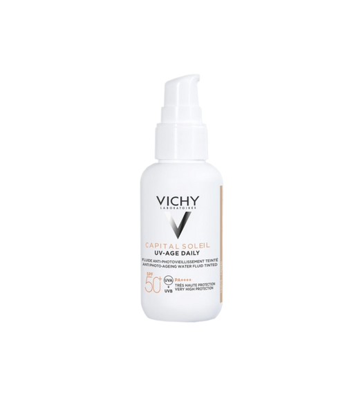 Protector solar facial con color previene y reduce el fotoenvejecimiento